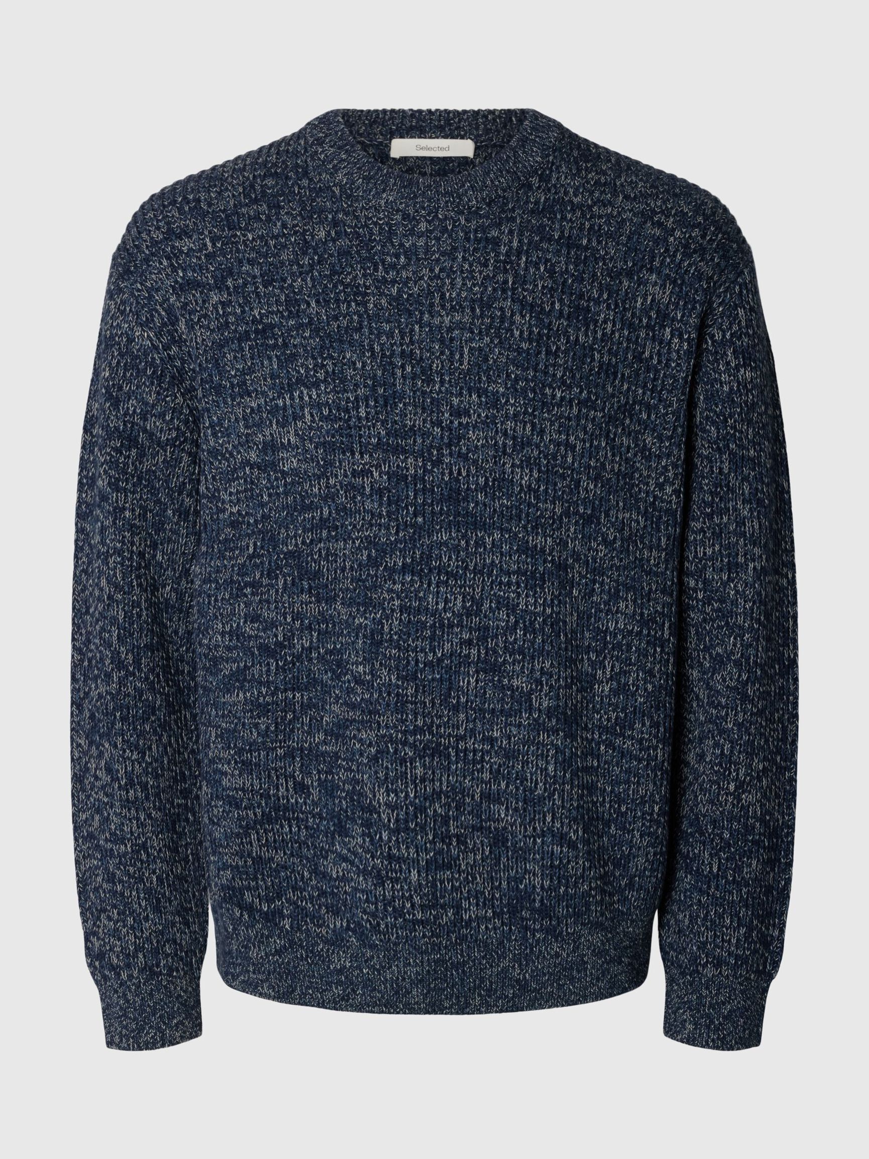 100% COTTON PULLOVER, Navy Blazer, highres