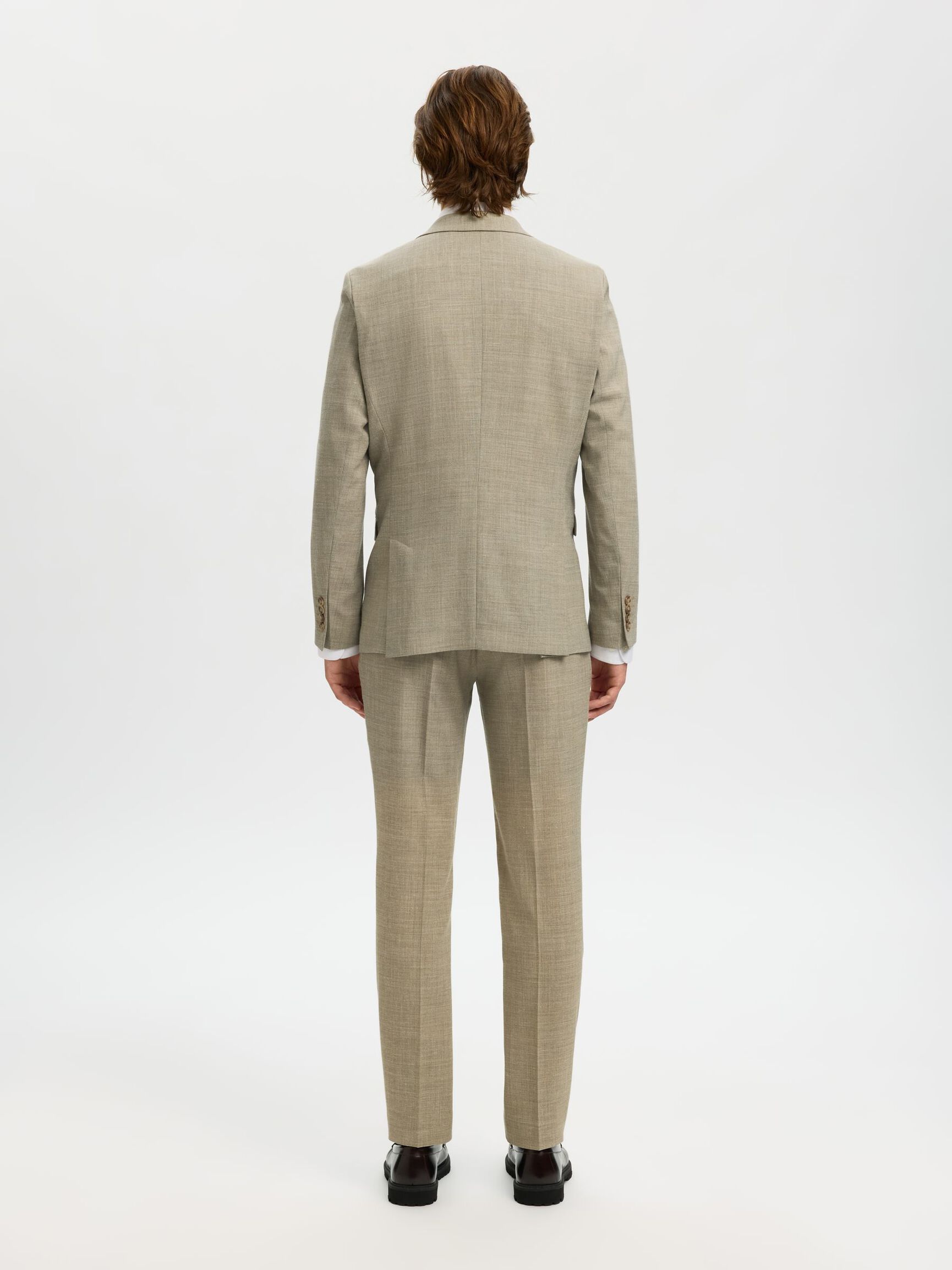 SLIM FIT SINGLE-BREASTED BLAZER, Sand, highres