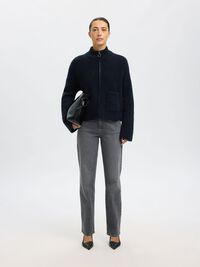 LAINE MÉLANGÉE CARDIGAN, Dark Sapphire, highres
