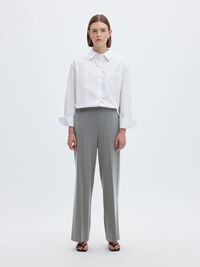 WIDE FIT TROUSERS, Medium Grey Melange, highres