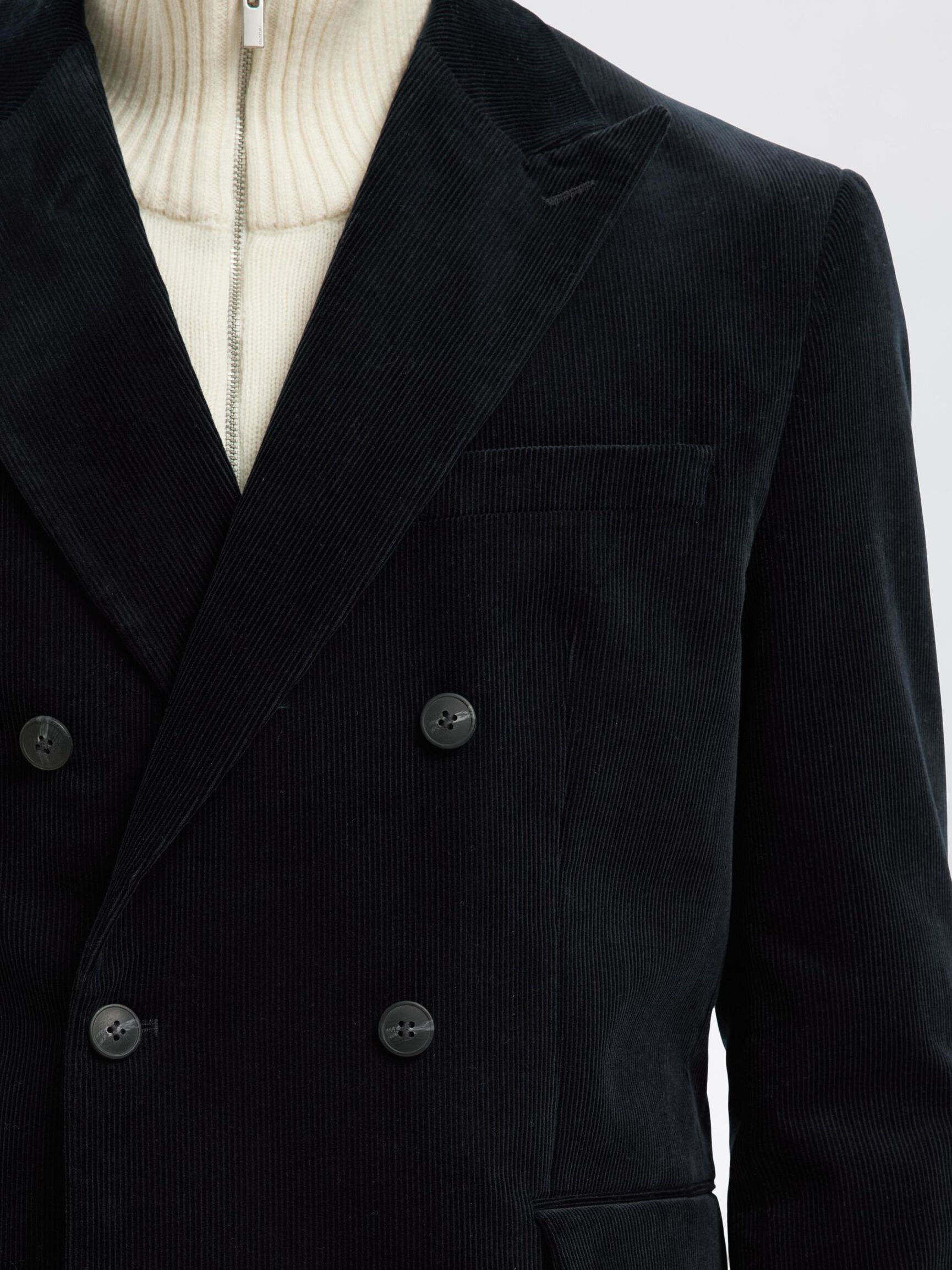 REGULAR FIT CORDUROY  DOUBLE-BREASTED BLAZER, Sky Captain, highres
