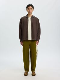 RELAXED FIT OVERSHIRT, Turkish Coffee, highres