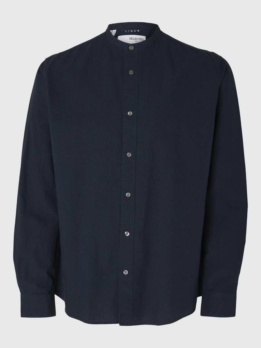 Selected LONG-SLEEVED LINEN BLEND SHIRT, Sky Captain, highres - 16079054_SkyCaptain_001.jpg