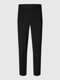 COUPE SLIM EN VISCOSE MÉLANGÉE PANTALON DE COSTUME, Black, highres