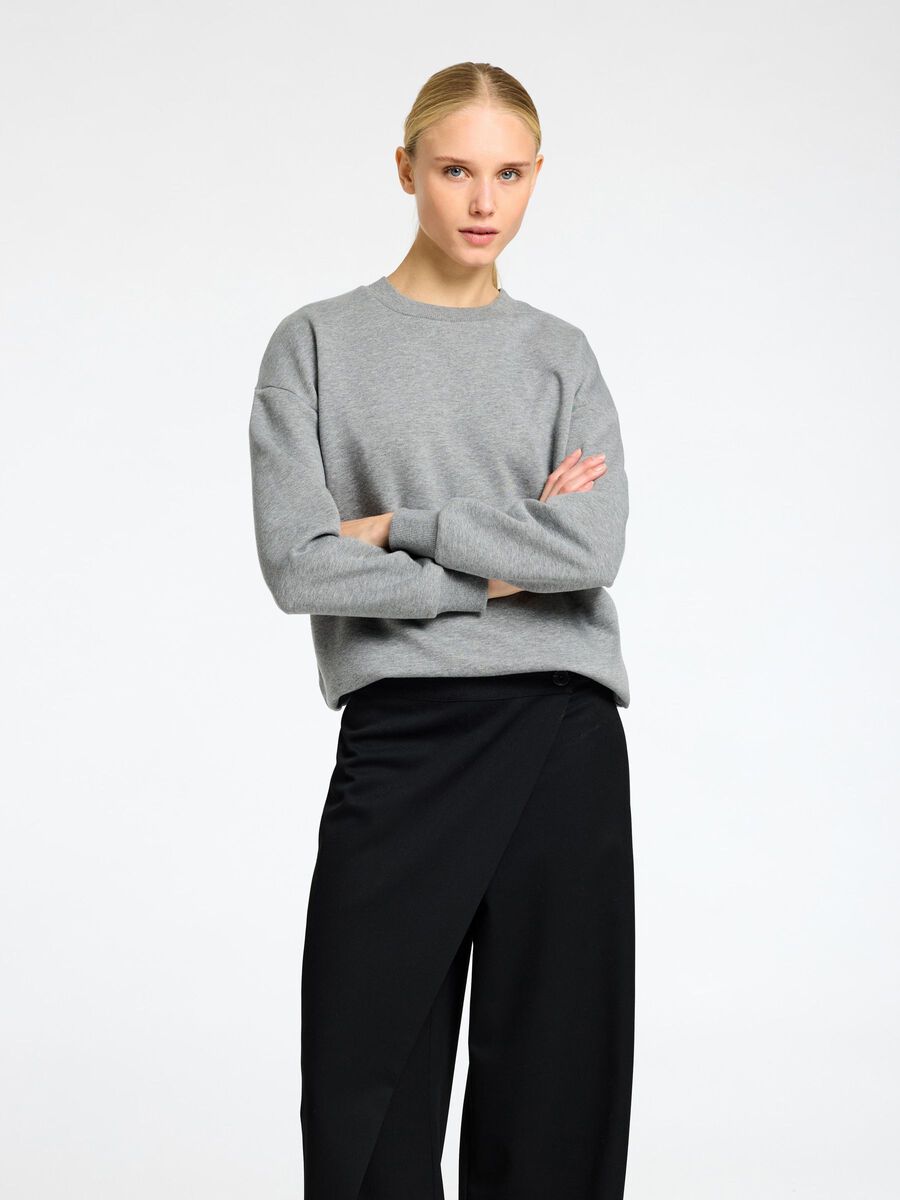 Selected LANGARM SWEATSHIRT, Medium Grey Melange, highres - 16097970_MediumGreyMelange_003.jpg