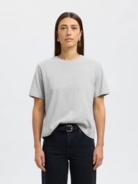 BOXY T-SHIRT, Light Grey Melange, highres