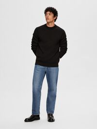 CREWNECK JUMPER, Black, highres
