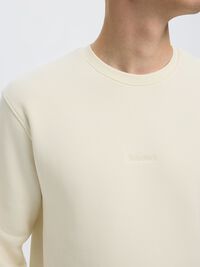 EMBROIDERED SWEATSHIRT, Egret, highres