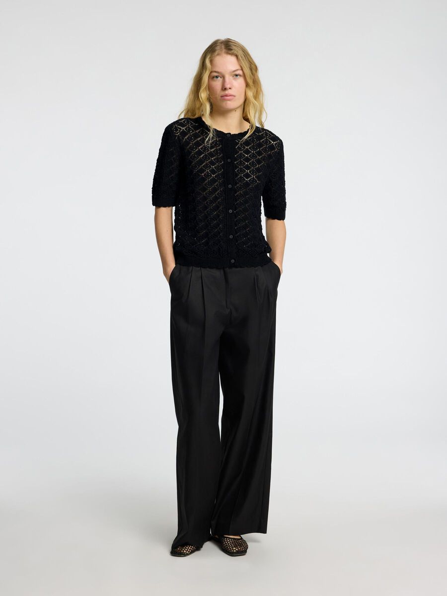 Selected KURZARM STRICKJACKE, Black, highres - 16097268_Black_005.jpg