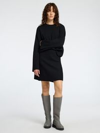VISKOSEMIX STRICK MINIROCK, Black, highres