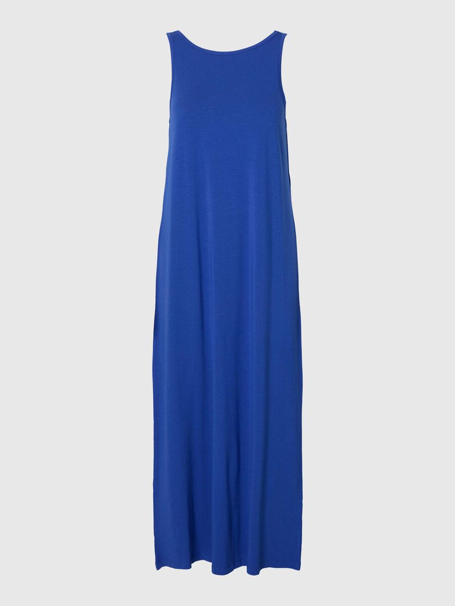 Selected COTTON BLEND SLEEVELESS MAXI DRESS, Dazzling Blue, highres - 16097851_DazzlingBlue_001.jpg