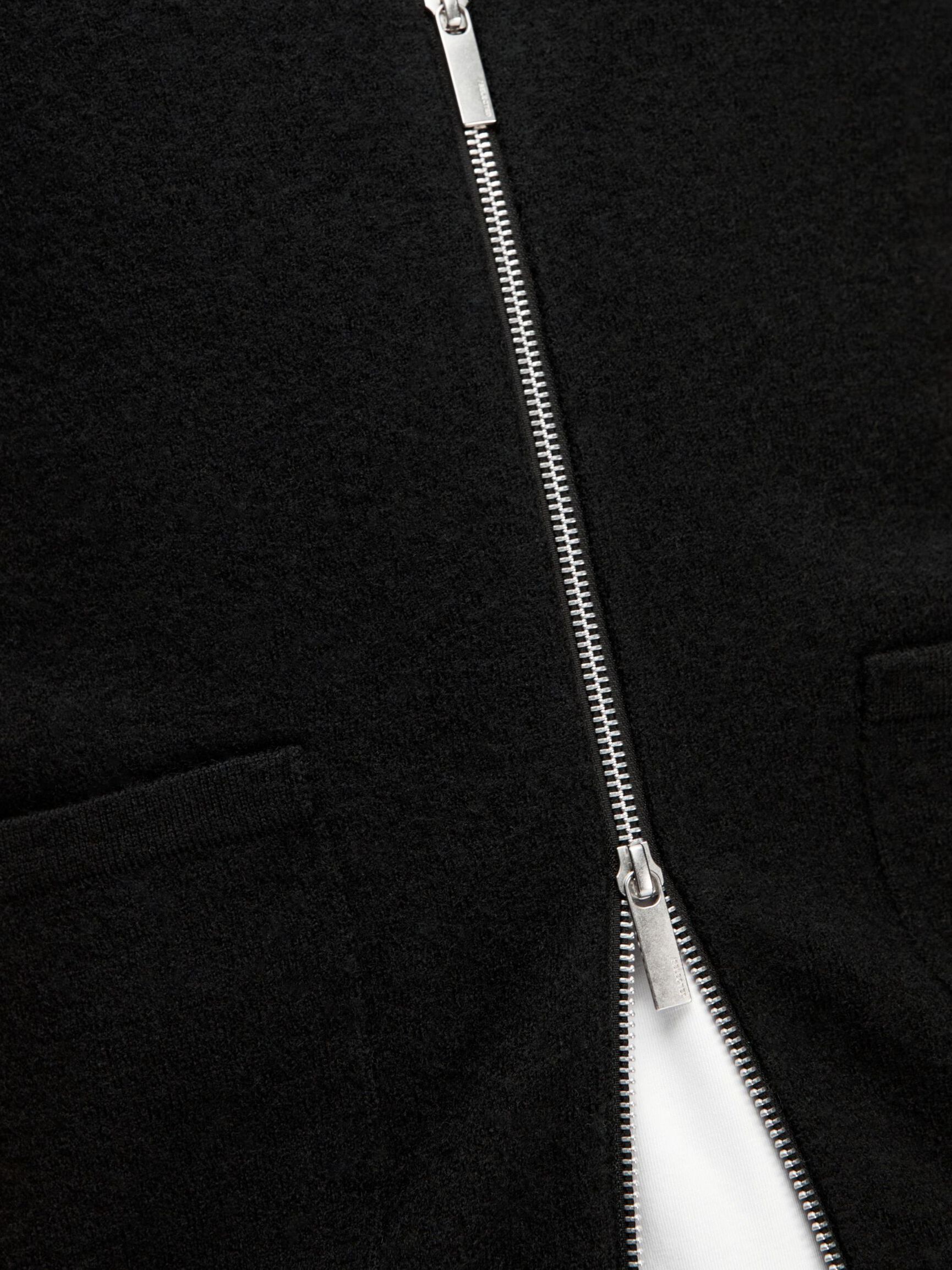 MERINO WOOL GILET, Black, highres