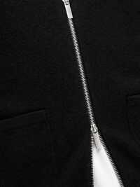 MERINO WOOL GILET, Black, highres