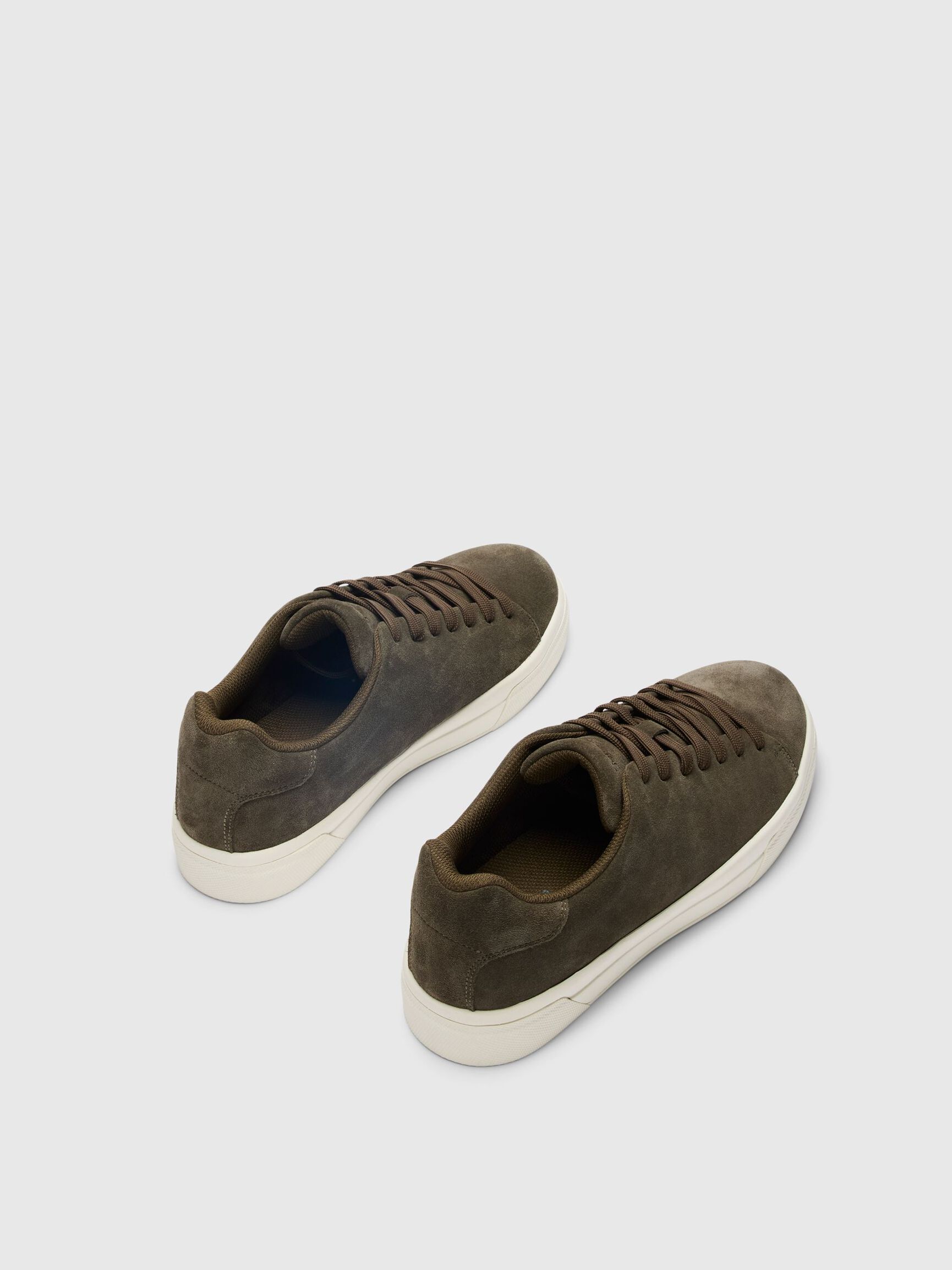 SUEDE TRAINERS, Olive Night, highres