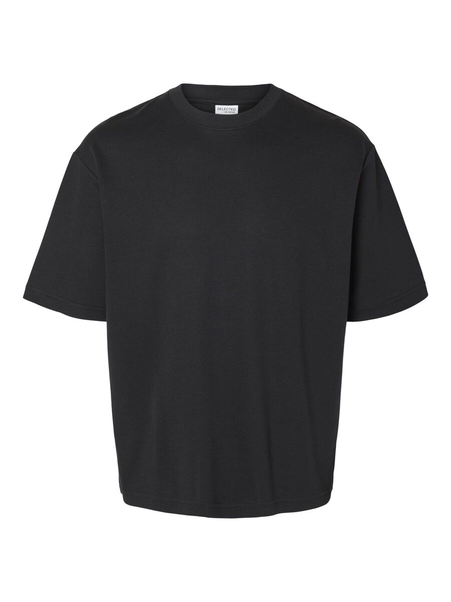Selected LOOSE FIT T-SHIRT, Black, highres - 16094143_Black_001.jpg