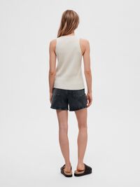 SLEEVELESS KNITTED TOP, Birch, highres