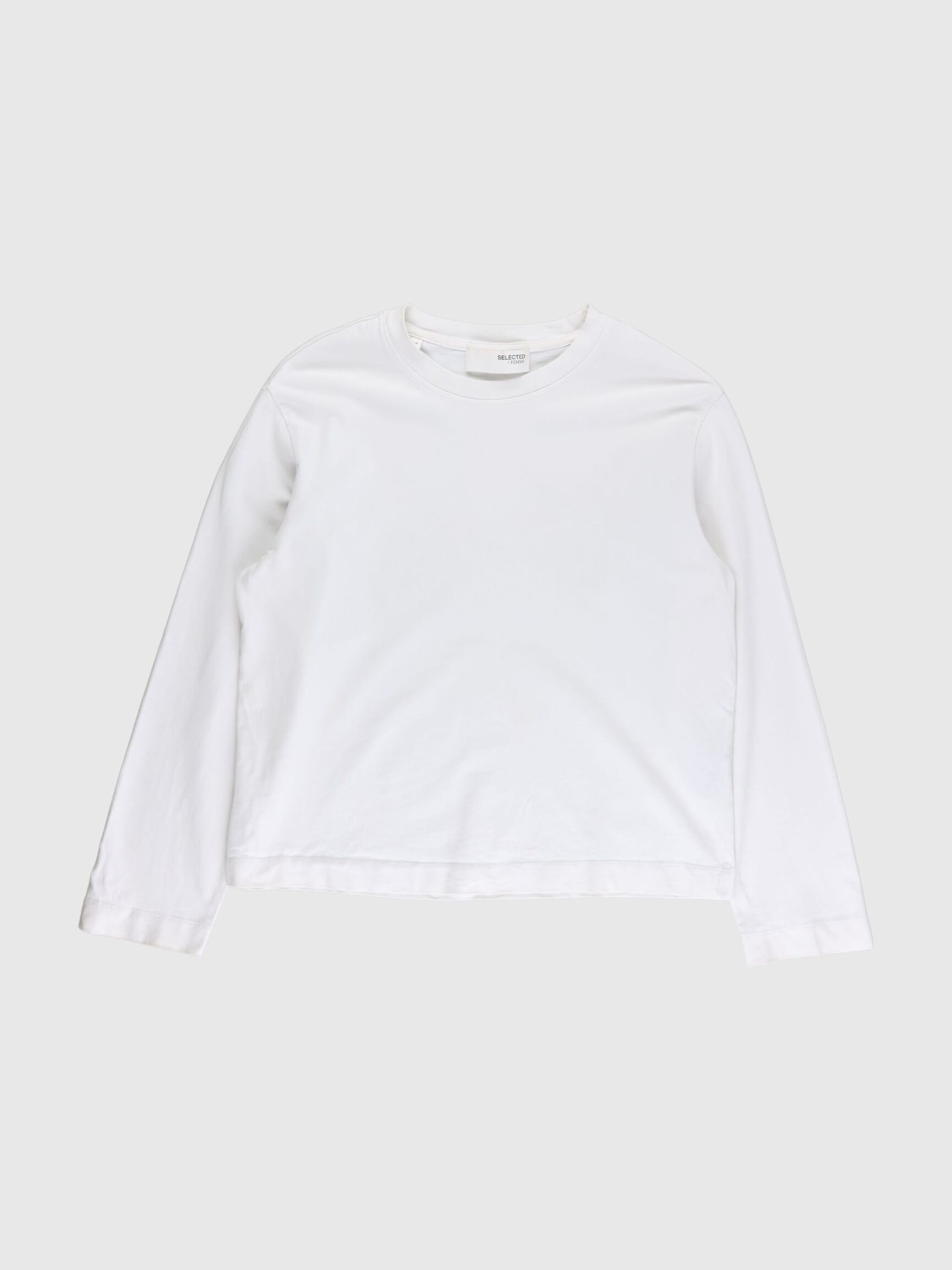 LONG-SLEEVED BOXY T-SHIRT, Bright White, highres