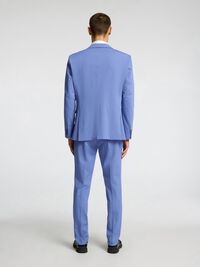 COUPE SLIM EN VISCOSE MÉLANGÉE BLAZER, Light Blue, highres