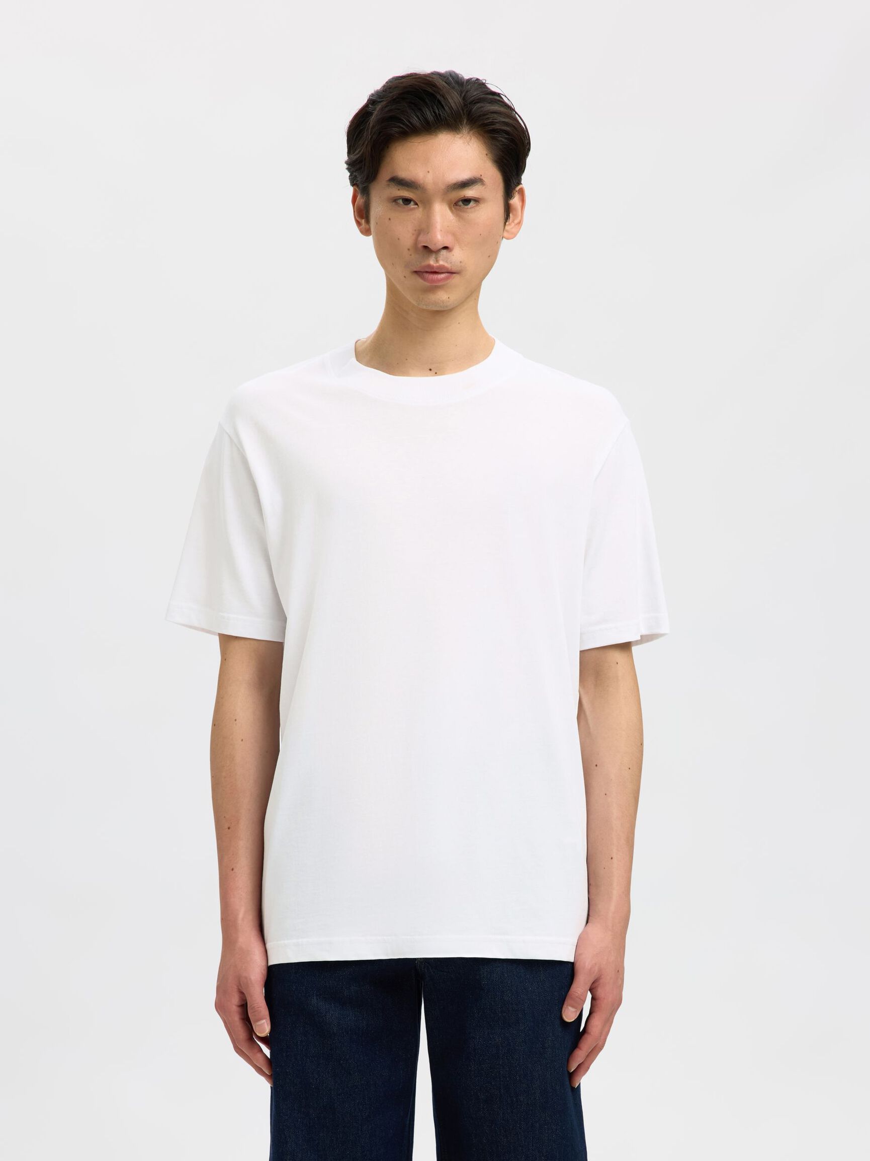 MANCHES COURTES ET COUPE DÉCONTRACTÉE T-SHIRT, Bright White, highres
