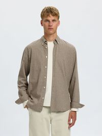 COTTON SHIRT, Chocolate Chip, highres