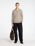 Selected 100% MERINO WOOL HALF-ZIP JUMPER, Kelp, highres - 16094655_Kelp_005.jpg