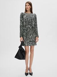 SEQUIN MINI DRESS, Silver, highres
