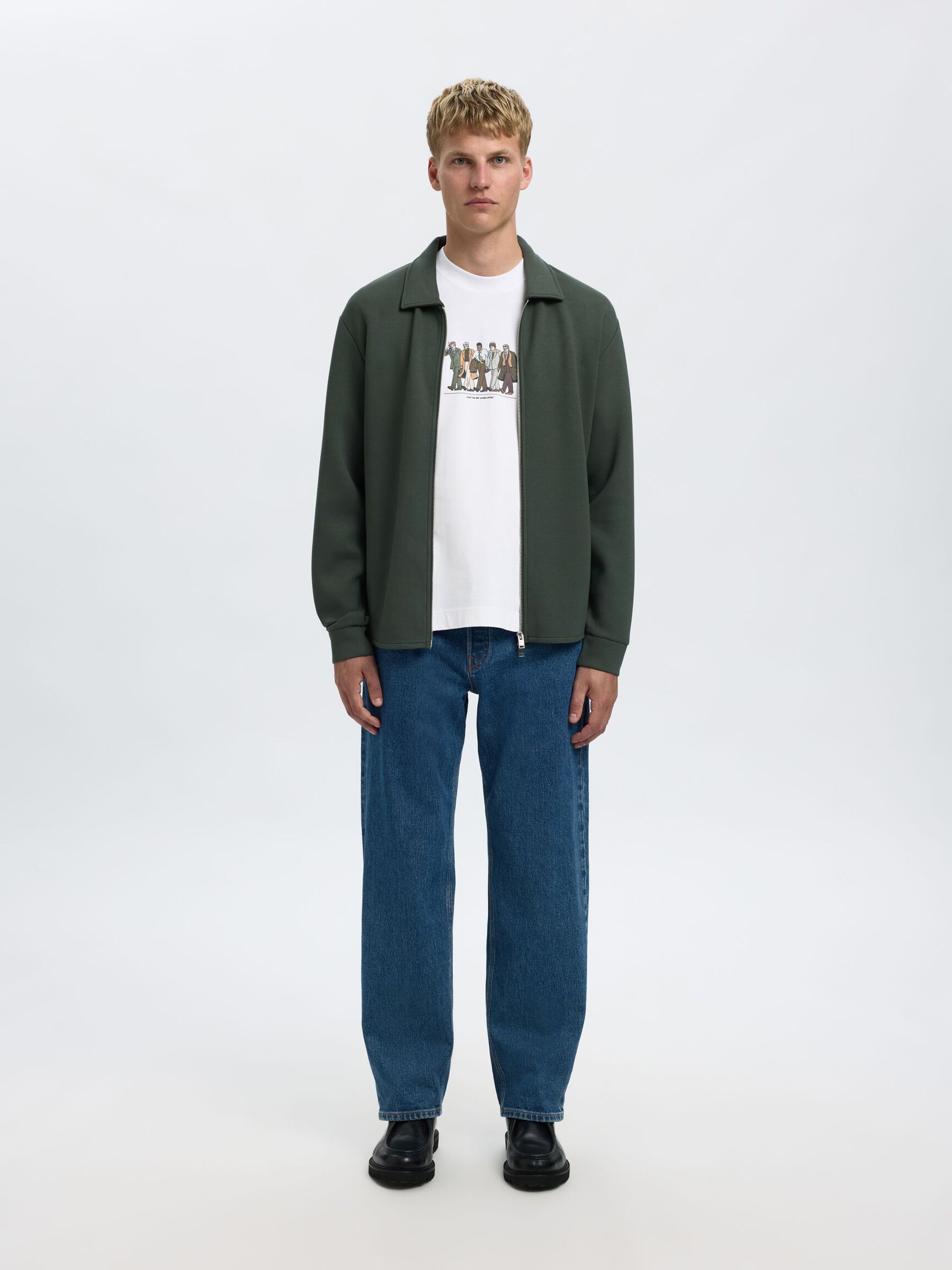 VISCOSE BLEND CARDIGAN, Deep Forest, highres