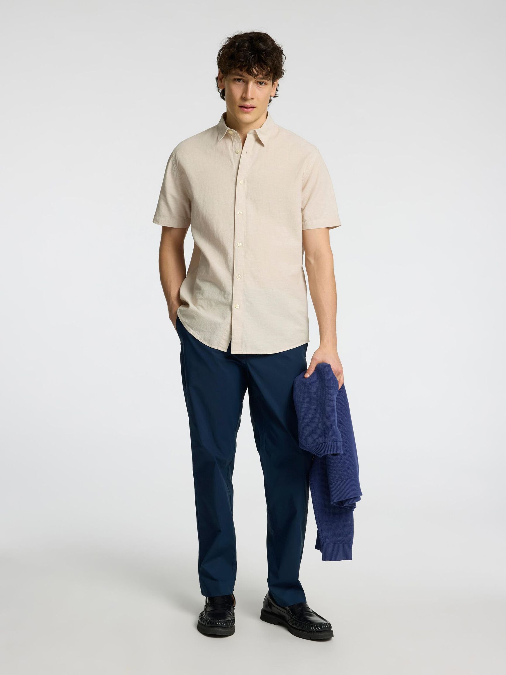 CLASSIC SHORT SLEEVED SHIRT, Pure Cashmere, highres