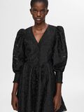 Selected GEBLÜMTES KLEID MIT PUFFÄRMELN, Black, highres - 16095037_Black_008.jpg