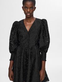 VESTITO CON MANICHE A SBUFFO, Black, highres