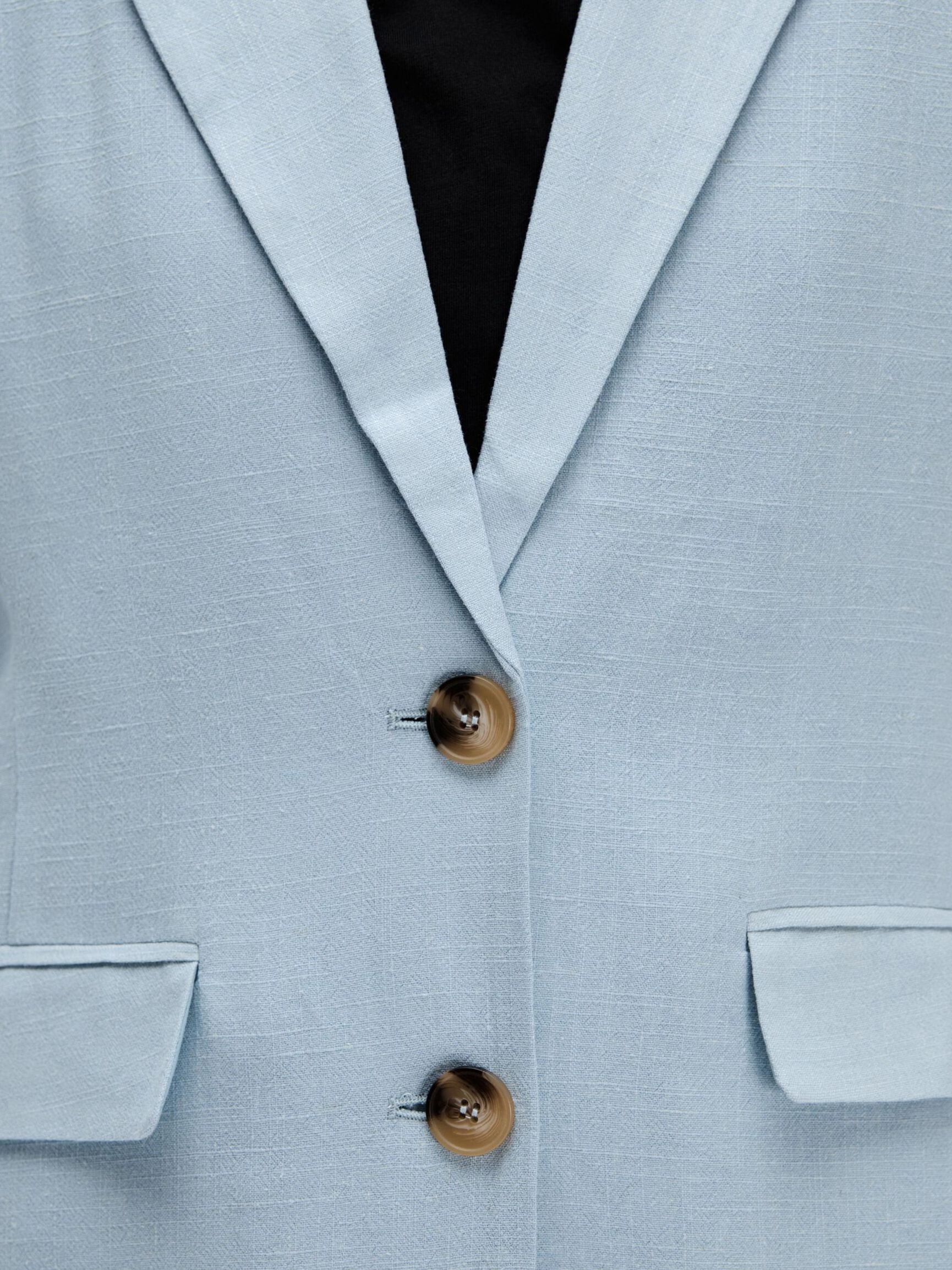 VISCOSE BLEND RELAXED BLAZER, Cashmere Blue, highres