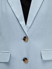 VISCOSE BLEND RELAXED BLAZER, Cashmere Blue, highres