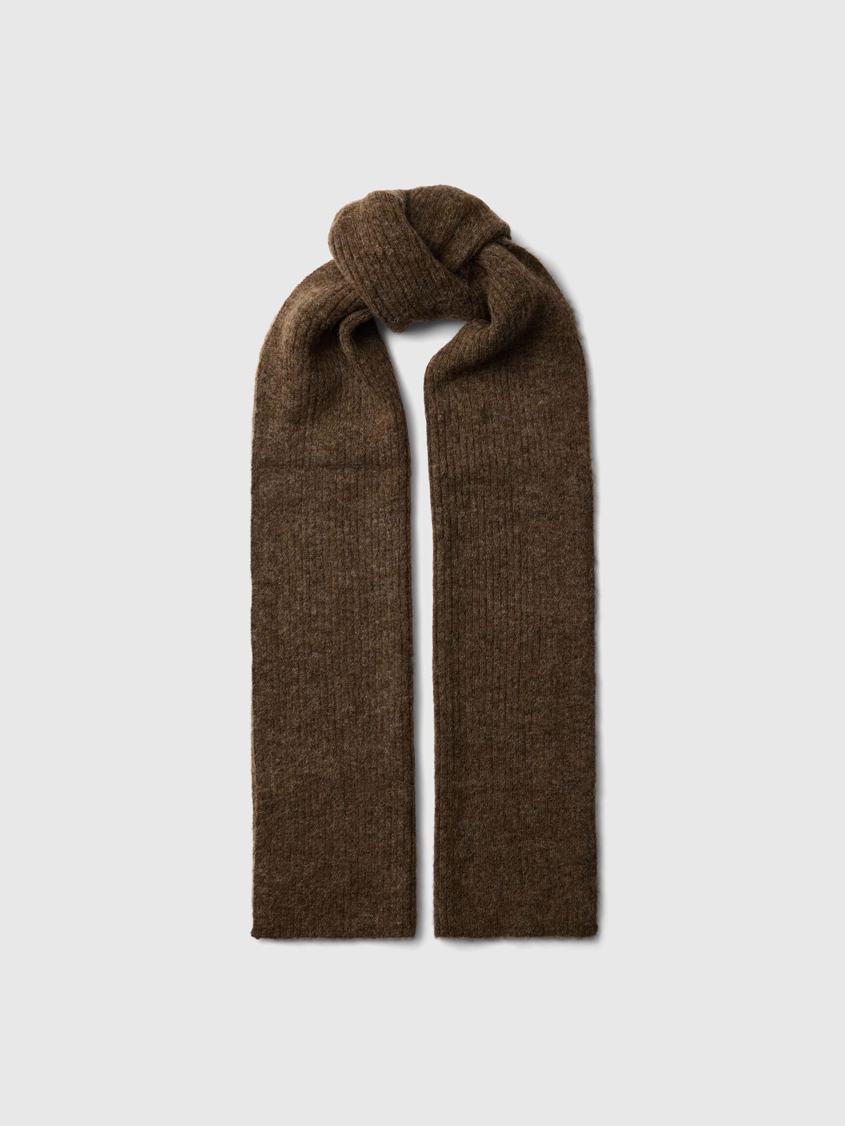 WOOL BLEND SCARF, Dachshund, highres