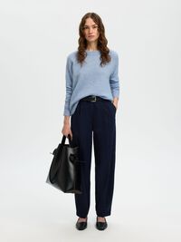 WOOL BLEND JUMPER, Cashmere Blue, highres