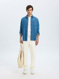JEANSY O REGULARNYM FASONIE, White Denim, highres