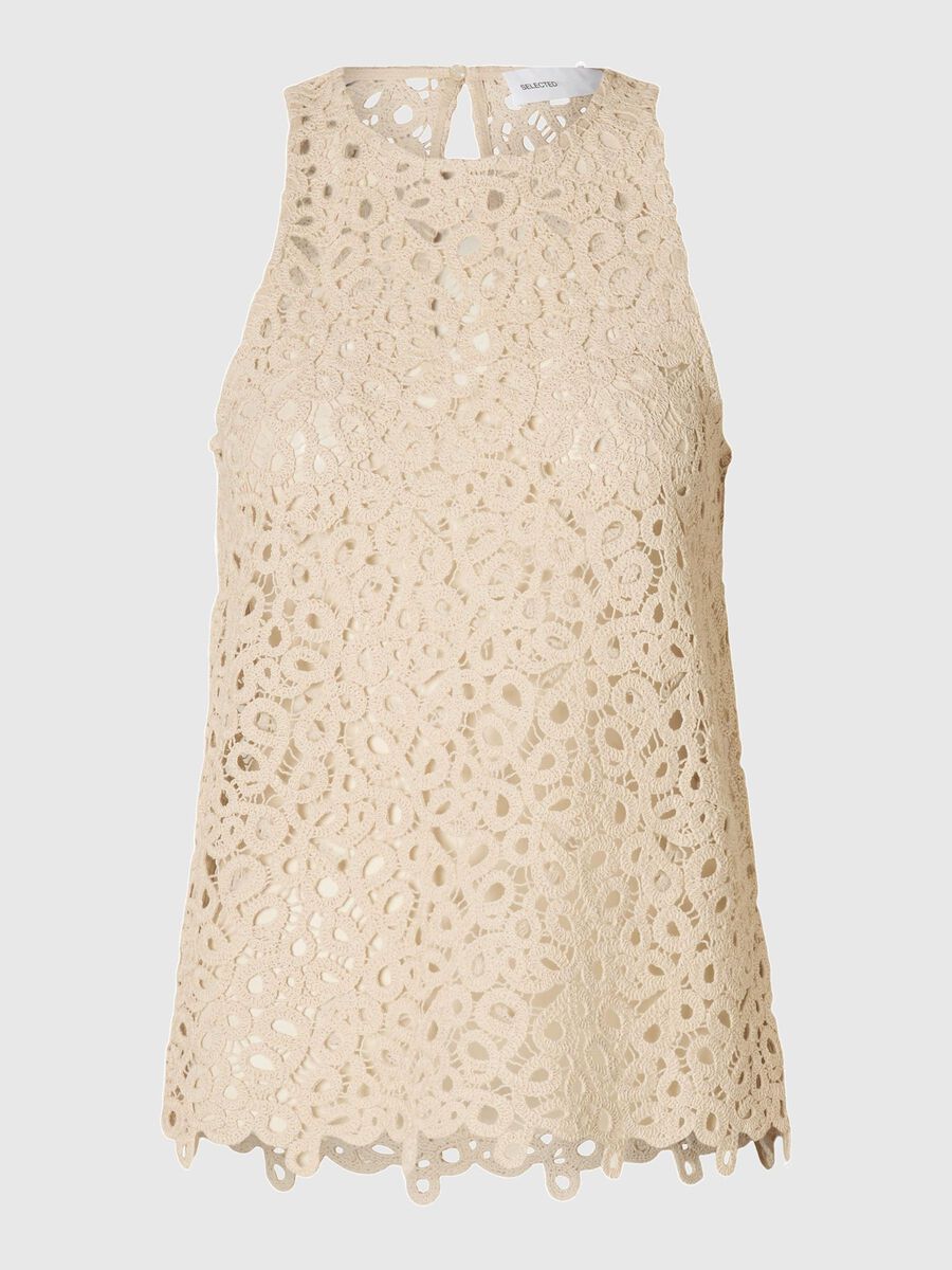 Selected CROCHET SLEEVELESS TOP, Sandshell, highres - 16097875_Sandshell_001.jpg