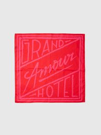 PRINTED SCARF, Poinsettia, highres