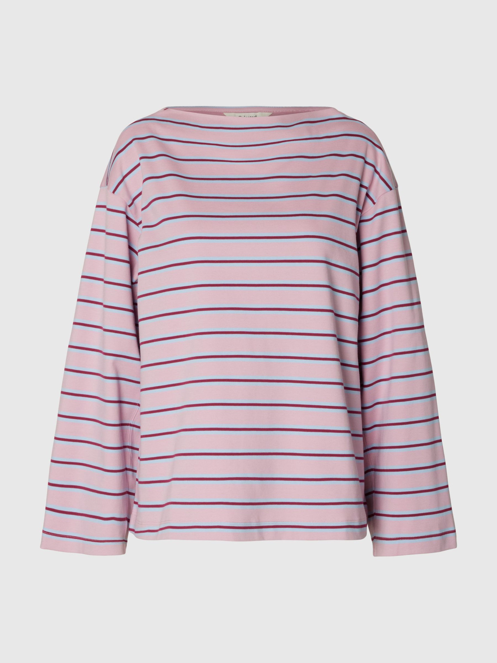 BOOTHALS TOP MET LANGE MOUWEN, Bleached Mauve, highres