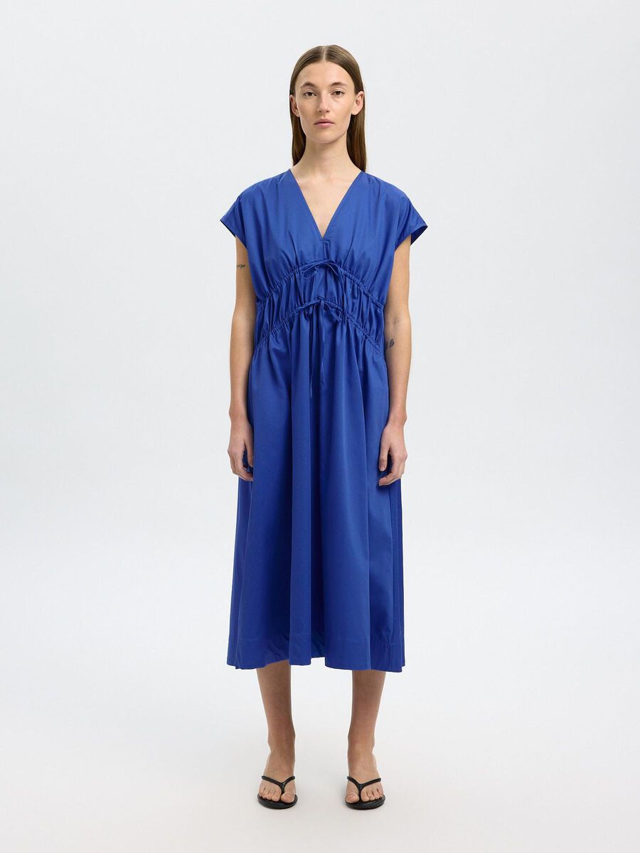 Selected TIE FRONT MIDI DRESS, Dazzling Blue, highres - 16097799_DazzlingBlue_003.jpg