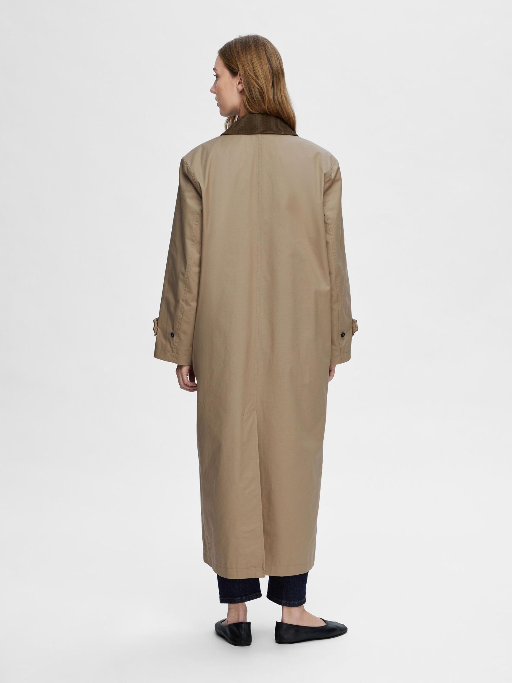 LONG TRENCHCOAT, Greige, highres