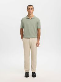 DZIANINOWA KOSZULA POLO, Aqua Gray, highres