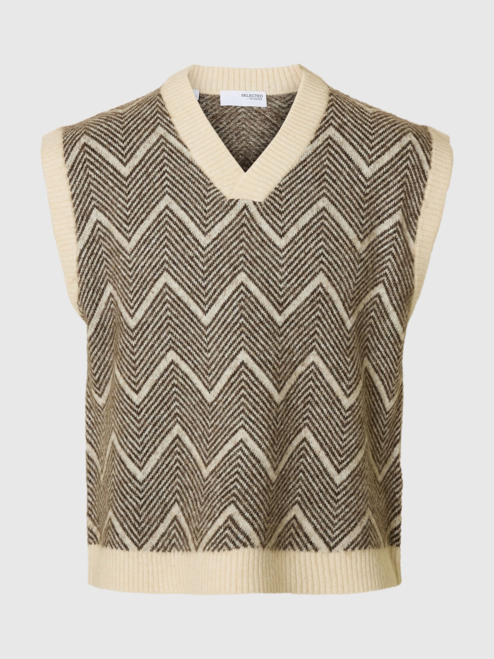 RELAXED FIT KNITTED VEST, Delicioso, highres