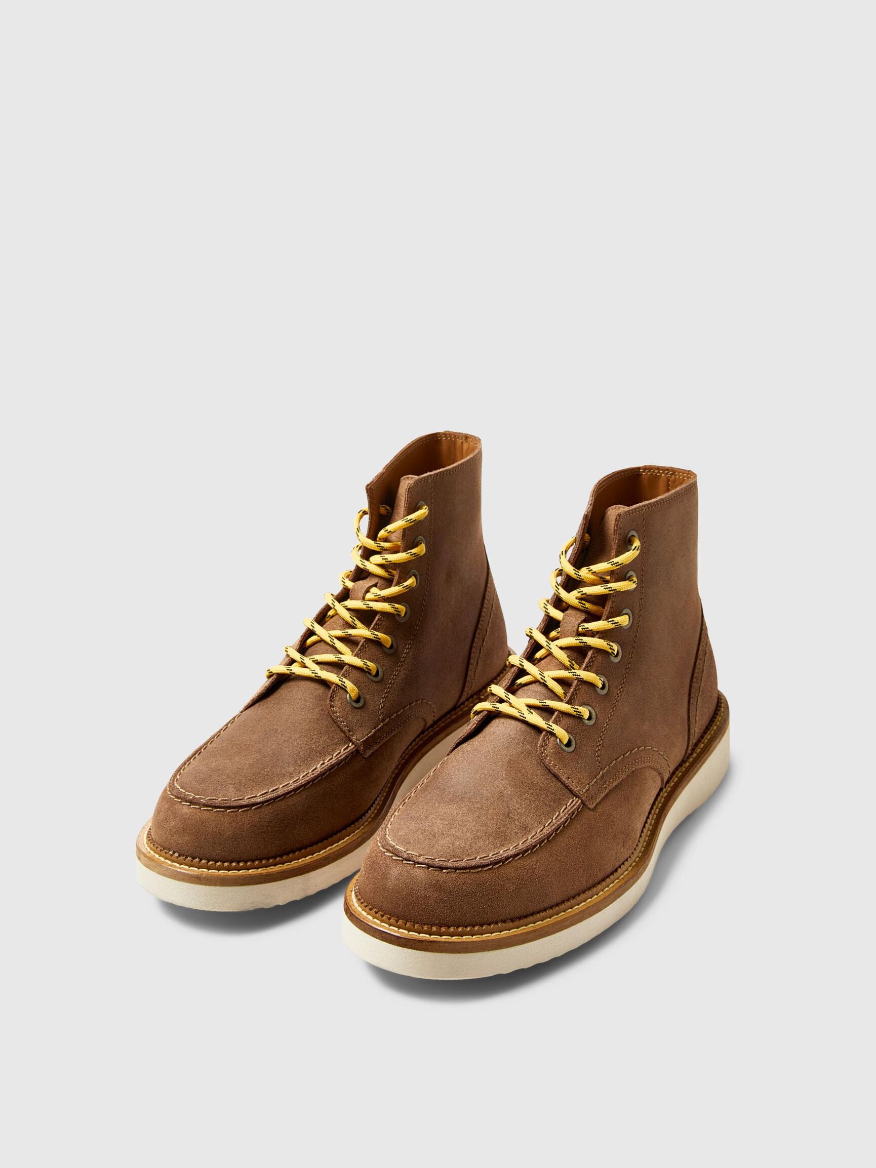 SUEDE MOC-TOE SHOES, Soft Silt, highres