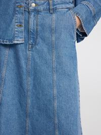 MIDI DENIM ROK, Medium Blue Denim, highres