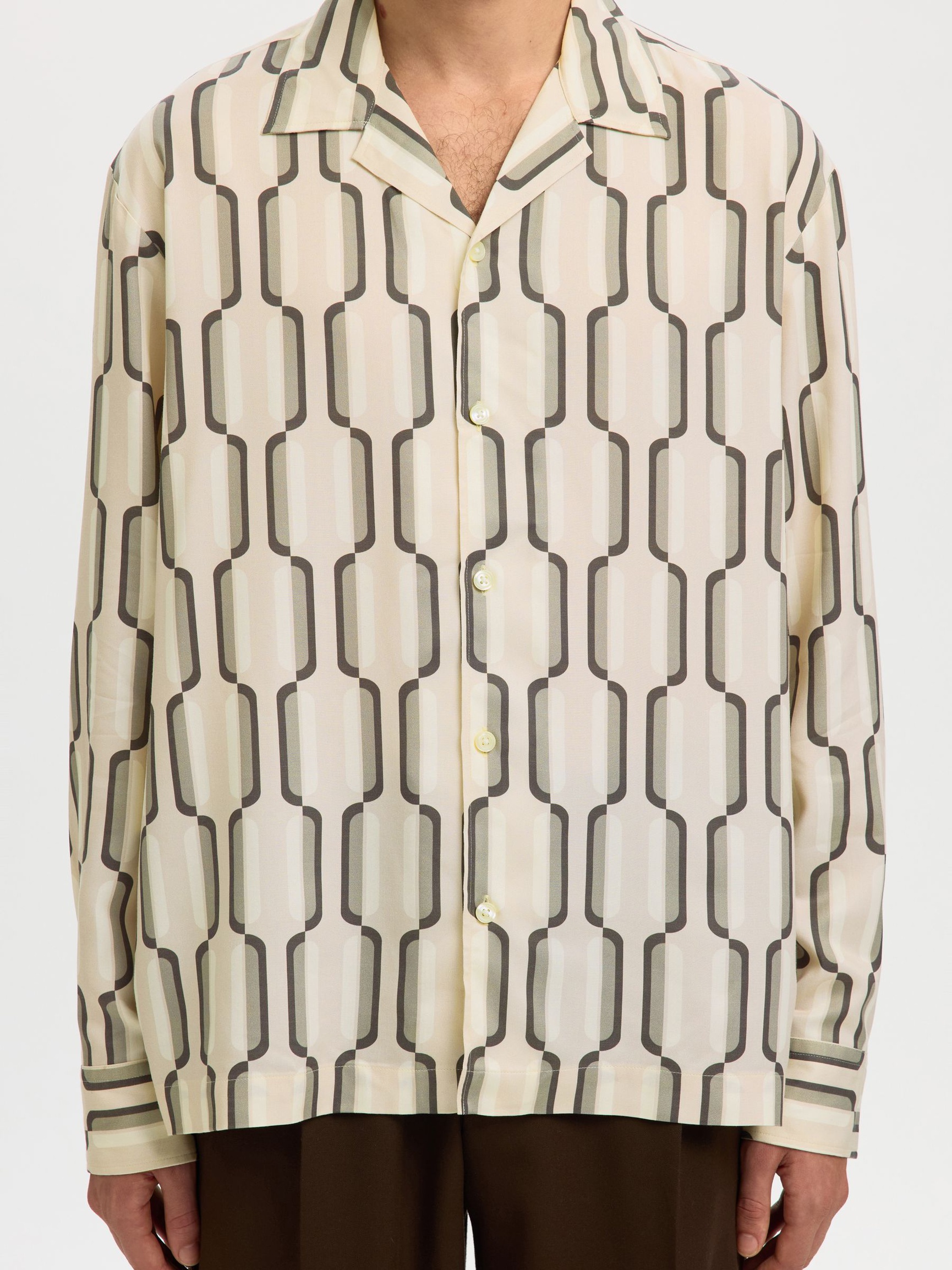 PRINTED LONG SLEEVED SHIRT, Angora, highres