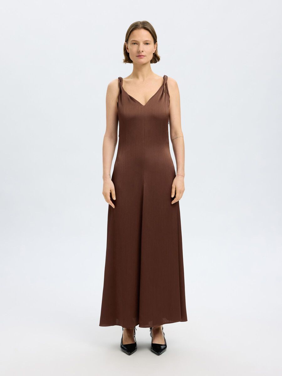 Selected SLEEVELESS MAXI DRESS, Chestnut, highres - 16097886_Chestnut_003.jpg