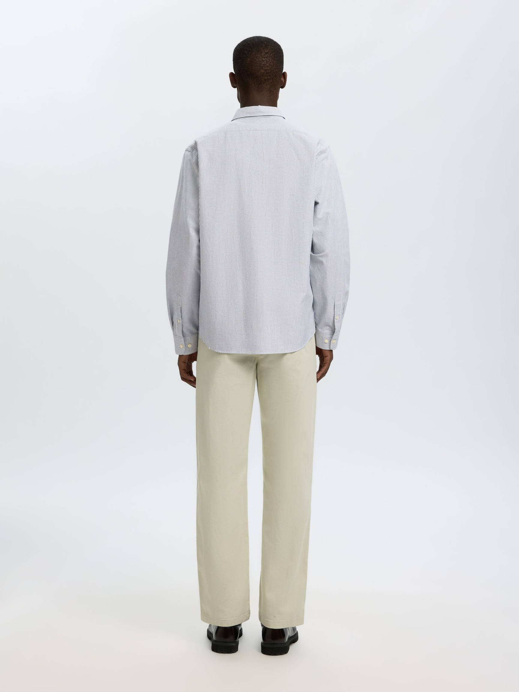 OXFORD LONG SLEEVED SHIRT, Bright White, highres