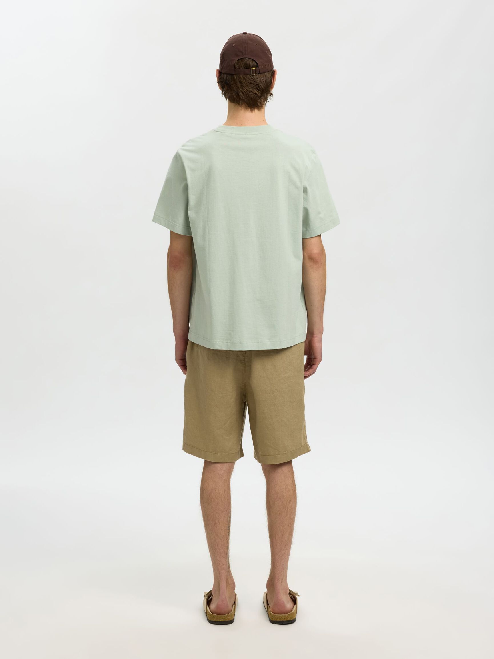 TRYCKT BOMULLS T-SHIRT, Aqua Gray, highres