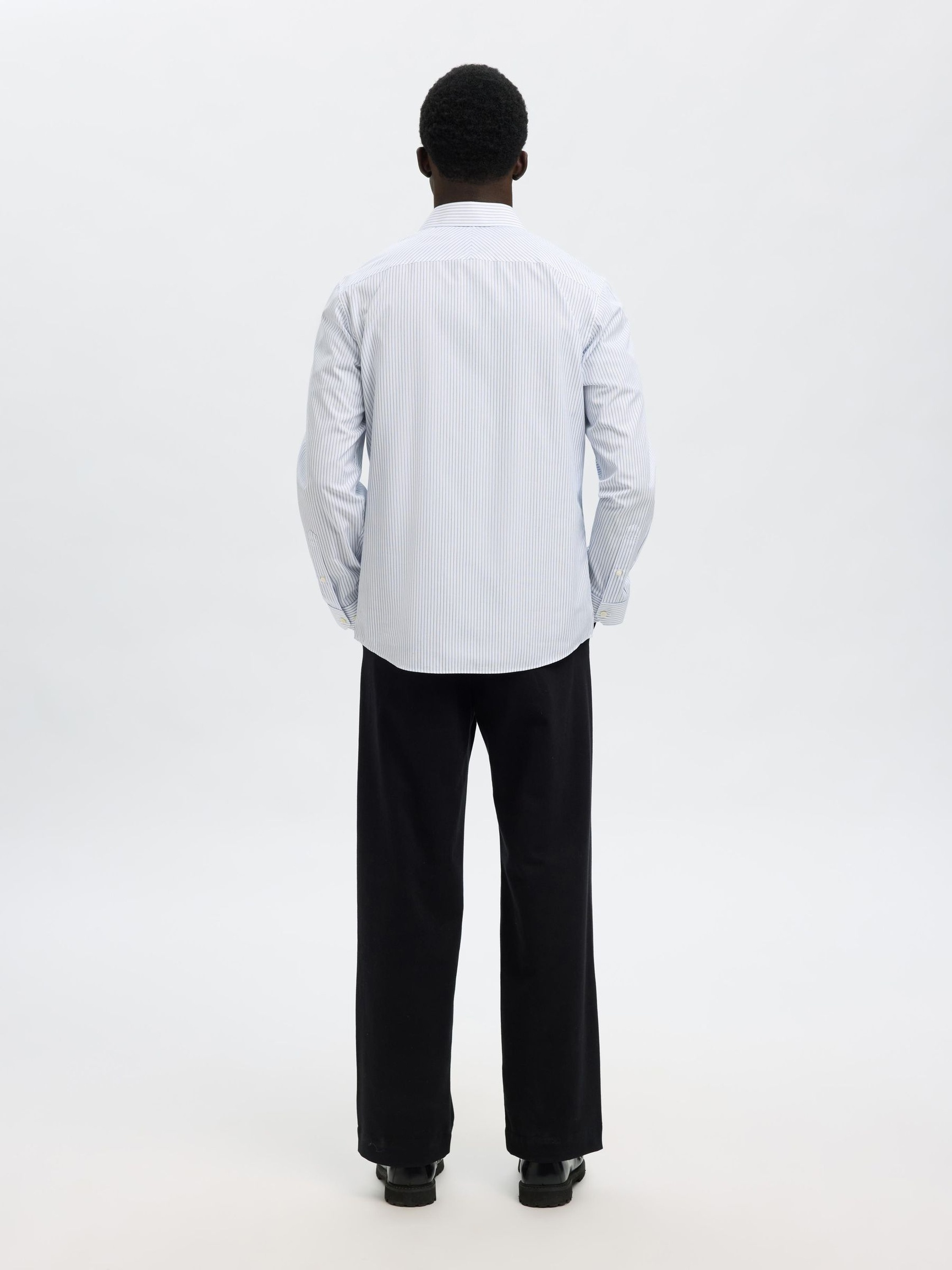 COTON CHEMISE SLIM, Bright White, highres
