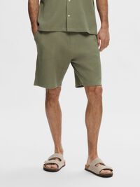 WAFFLED SHORTS, Vetiver, highres